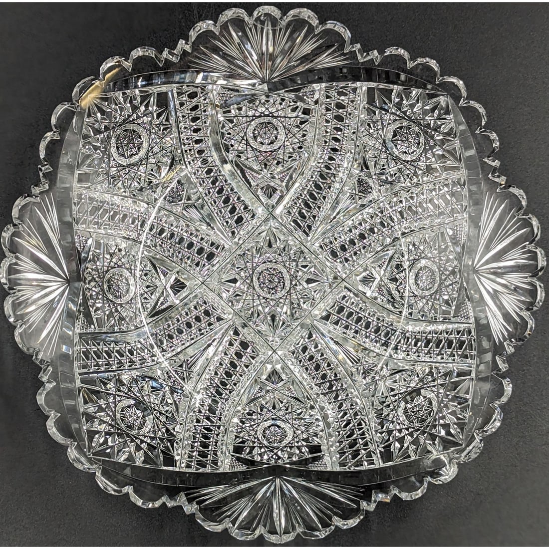 ABP Cut Glass Ice Cream Dish In Blackmer  "Columbia" Pattern (1 of 11)