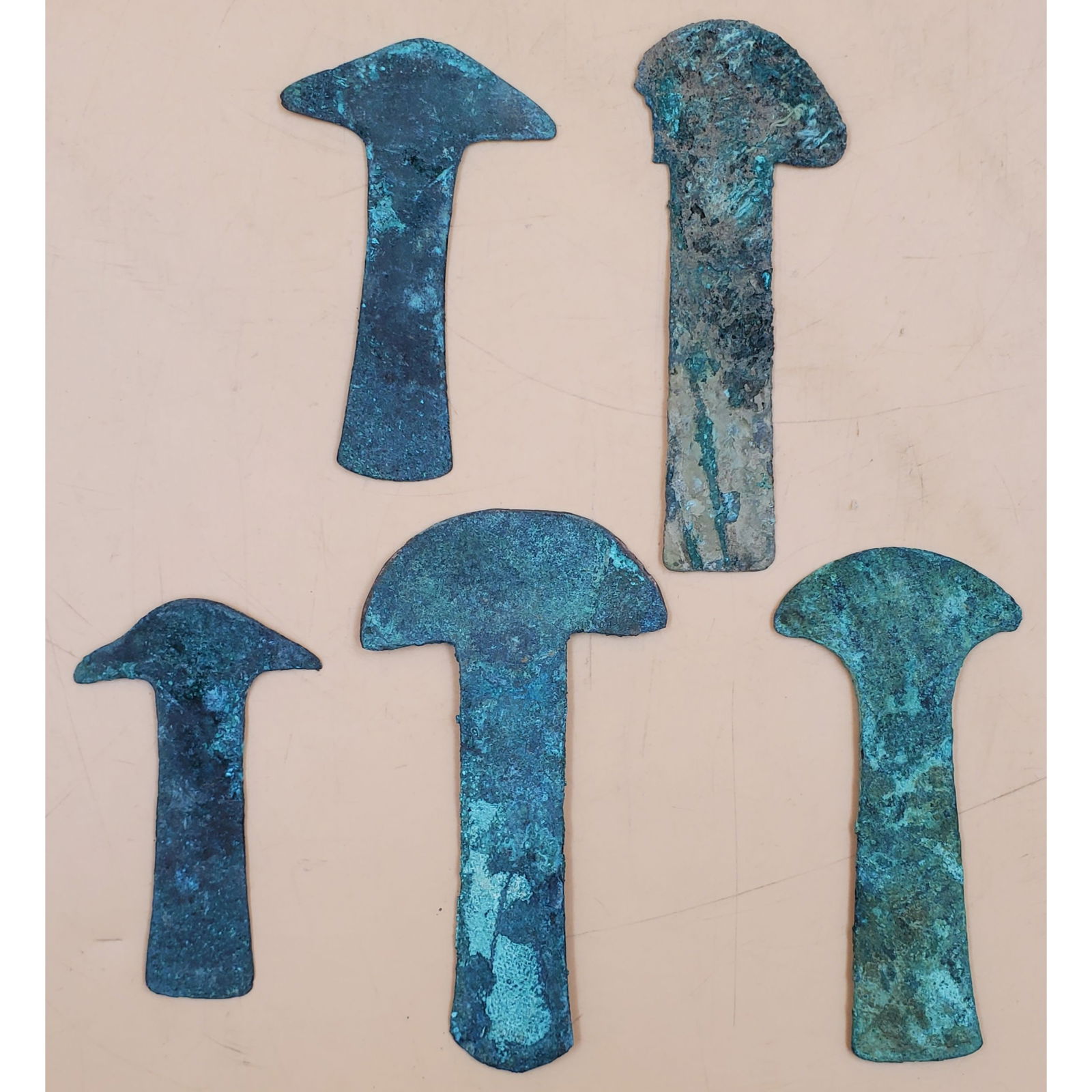 Lot of Pre-Colombian Moche Copper Tumi (1 of 16)