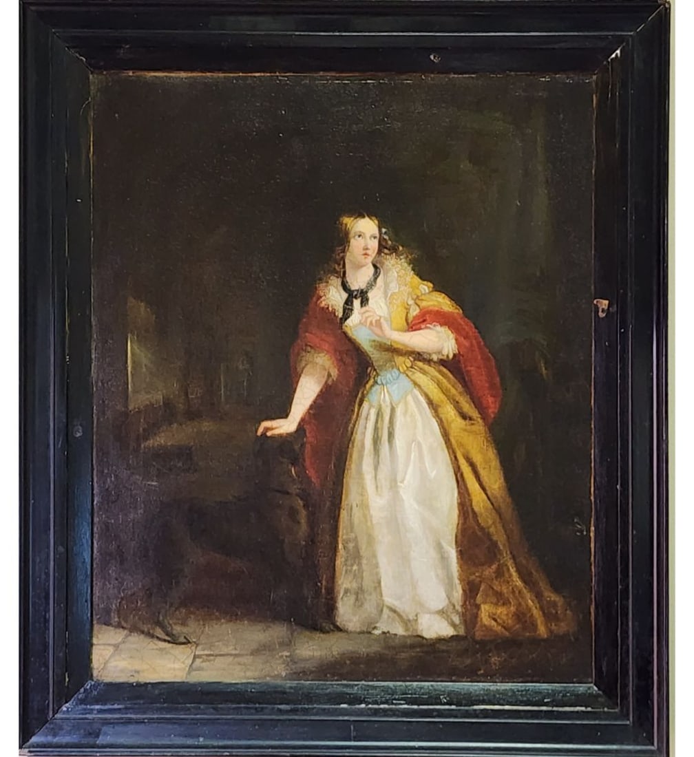 Dates 1814 Oil On Canvas Painting Titled "SURPRISE" E. Simpson (1 of 19)