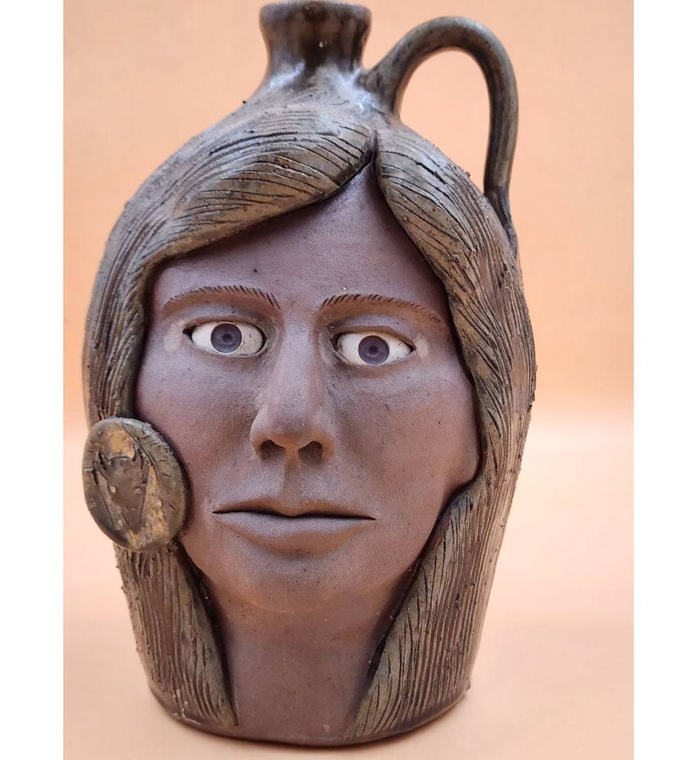 A Fine Face Jug Artist Signed Michael & Melvin Crocker Auction