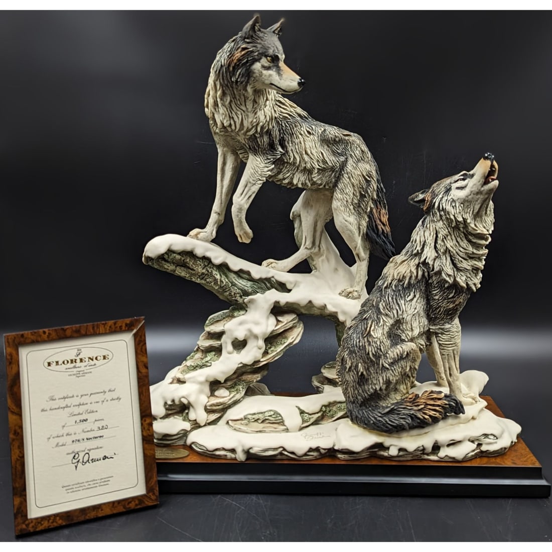 Giuseppe Armani Figurine: Limited Ed. 320 / 1500 "Nocturne" 976-S With Original Box And COA: Giuseppe Armani Figurine: Limited Ed. 320 / 1500 "Nocturne" 976-S With Original Box And COA. Measures approx. 19" X 7" X 17". Please note you can choose not to keep the box, as there is a lot of wear 