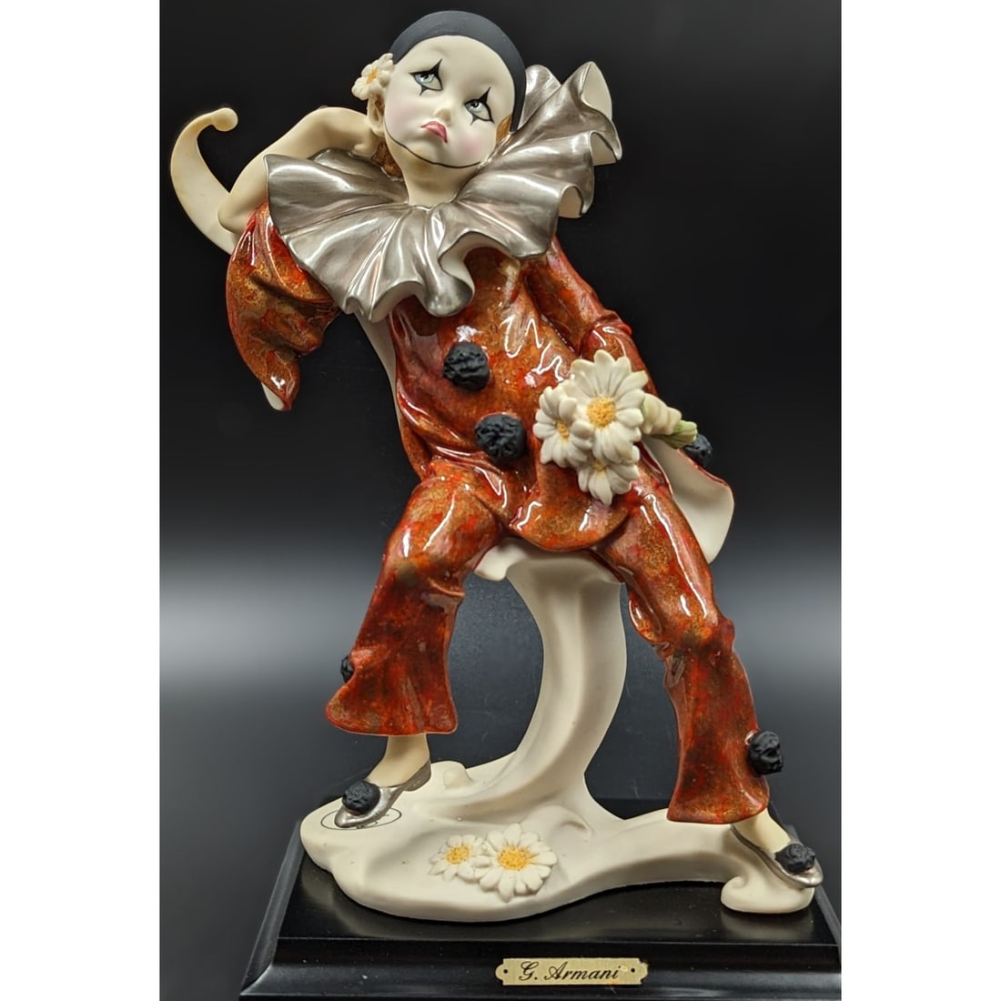 Giuseppe Armani Figurine: Collector's Society 1991 "Little Pierrot With Daisies" 745E With Box (1 of 13)