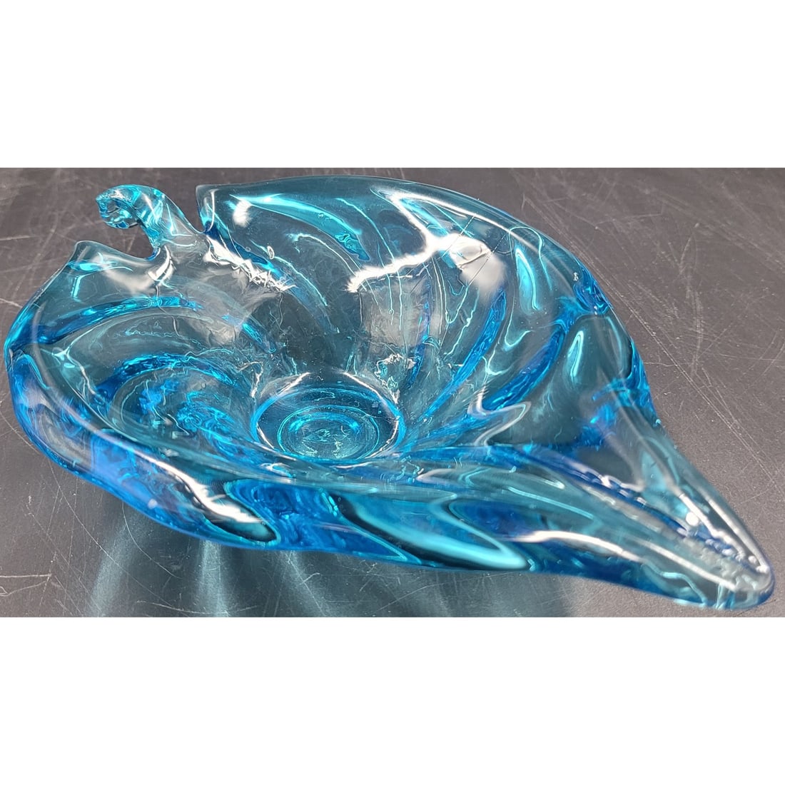 Ice Blue Blenko Glass Candy Bowl (1 of 10)