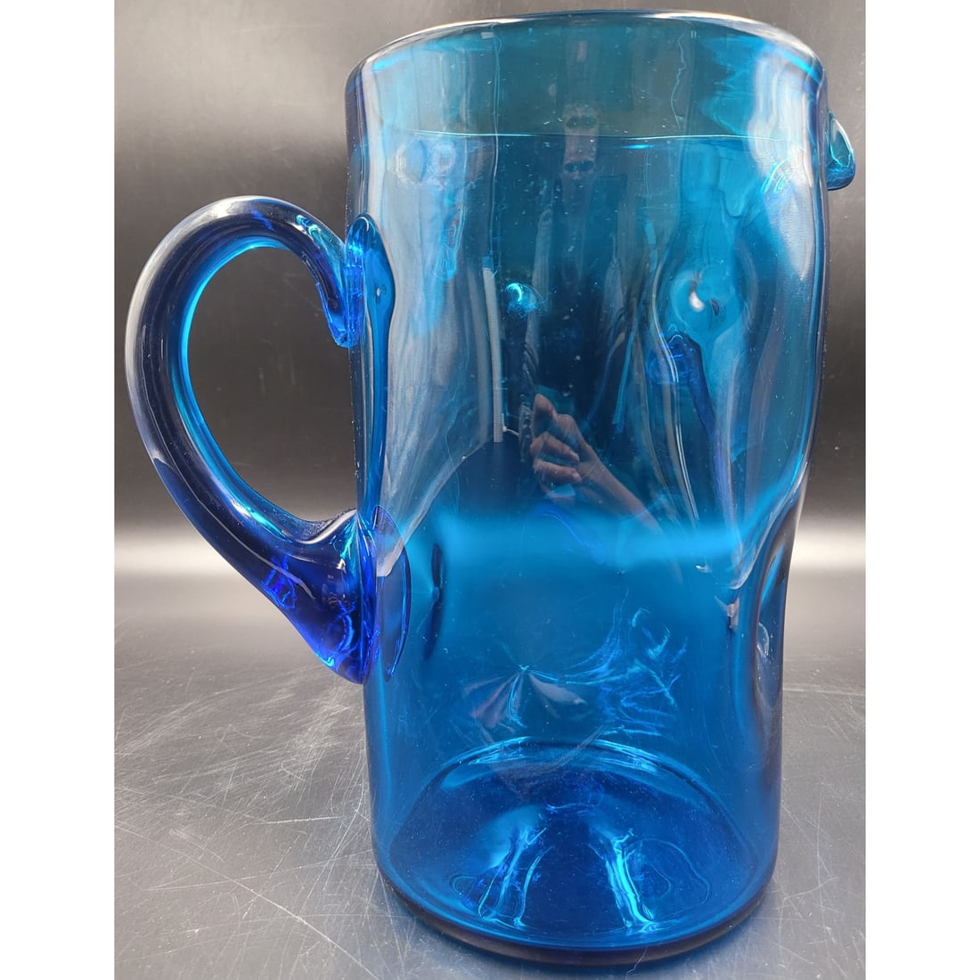 Turquoise Blue Blenko Glass Pitcher (1 of 8)