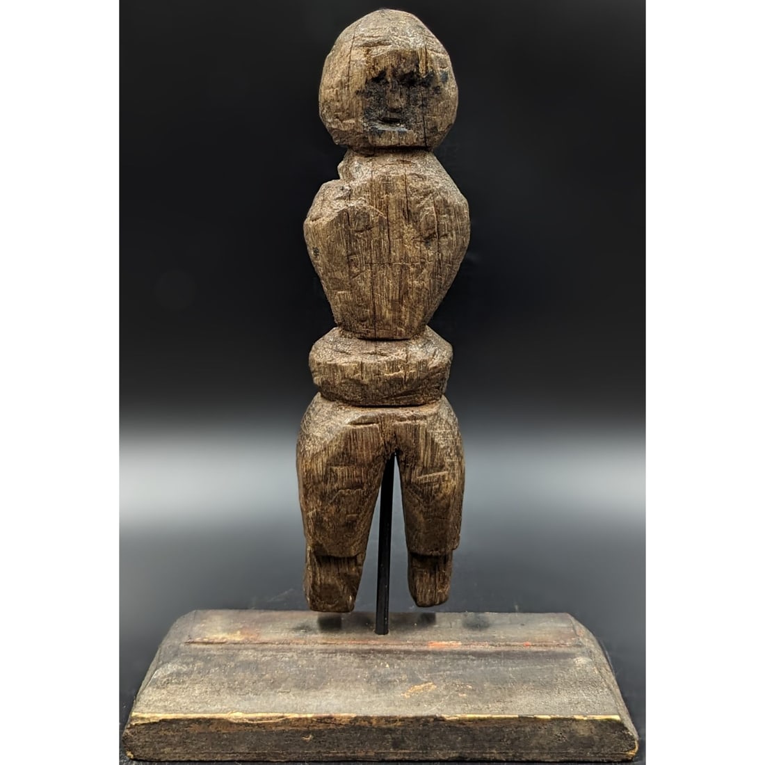 Antique Inuit Anthropomorphic Woodcarving With Stand, Between 17th-19th Century (1 of 11)