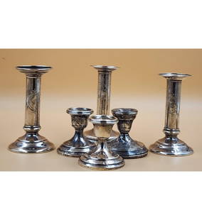 Set Of 3 Tiffany & Company Sterling Silver Candle Holders Plus 3 Weighted Candle Holders: *** DUE TO THIS LOT BEING SILVER IT MUST BE PAID VIA BANK WIRE TRANSFER OR CERTIFIED CHECK*** Set Of 3 Tiffany & Company Sterling Silver Candle Holders Plus 3 Weighted Candle Holders. Set Of 3 Measure