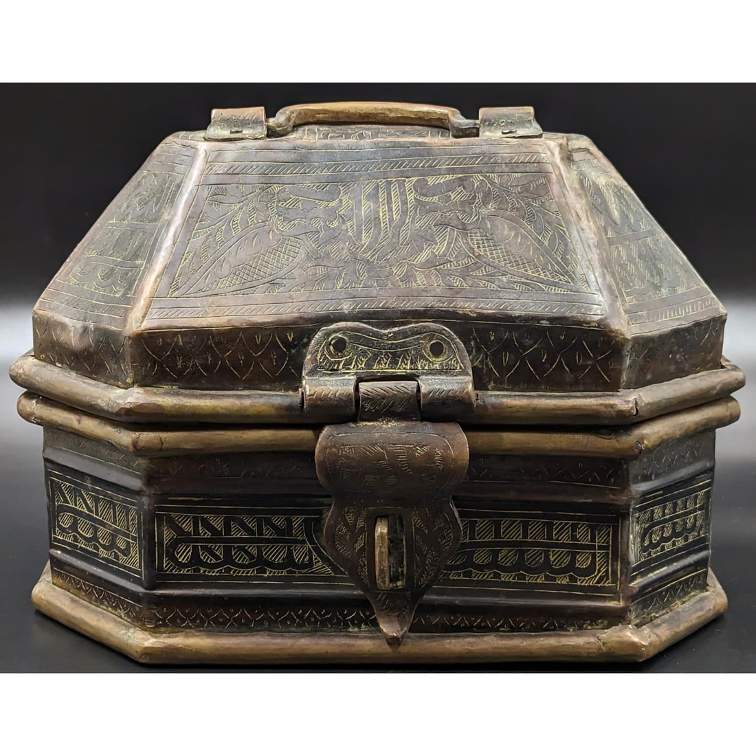 An Antique Metal Dowry Box Of Indo-Persian Origin (1 of 12)