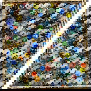 A Large Collection Of Vintage Glass Marbles: A Large Collection Of Vintage Glass Marbles. || Please carefully read our terms of sale, shipping information, and request any condition reports or photos prior to placing a bid. Any condition stateme
