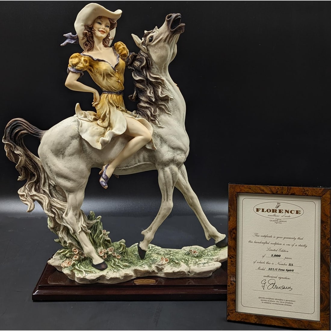 Giuseppe Armani Figurine: Limited Ed. 83/3000 "Free Spirit" 321/C With Original Box And COA (1 of 14)