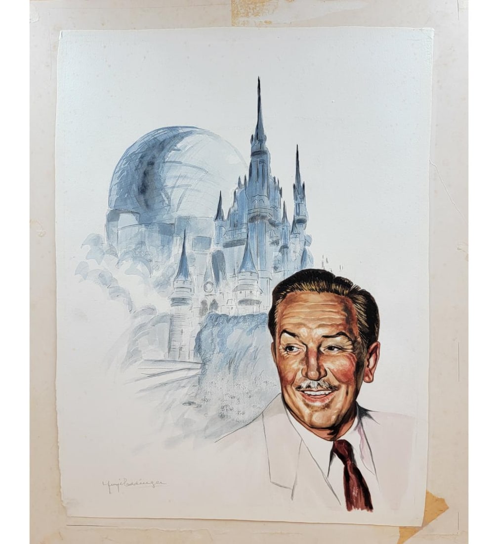 A  Vintage Walt Disney Watercolor Painting Signed (1 of 8)