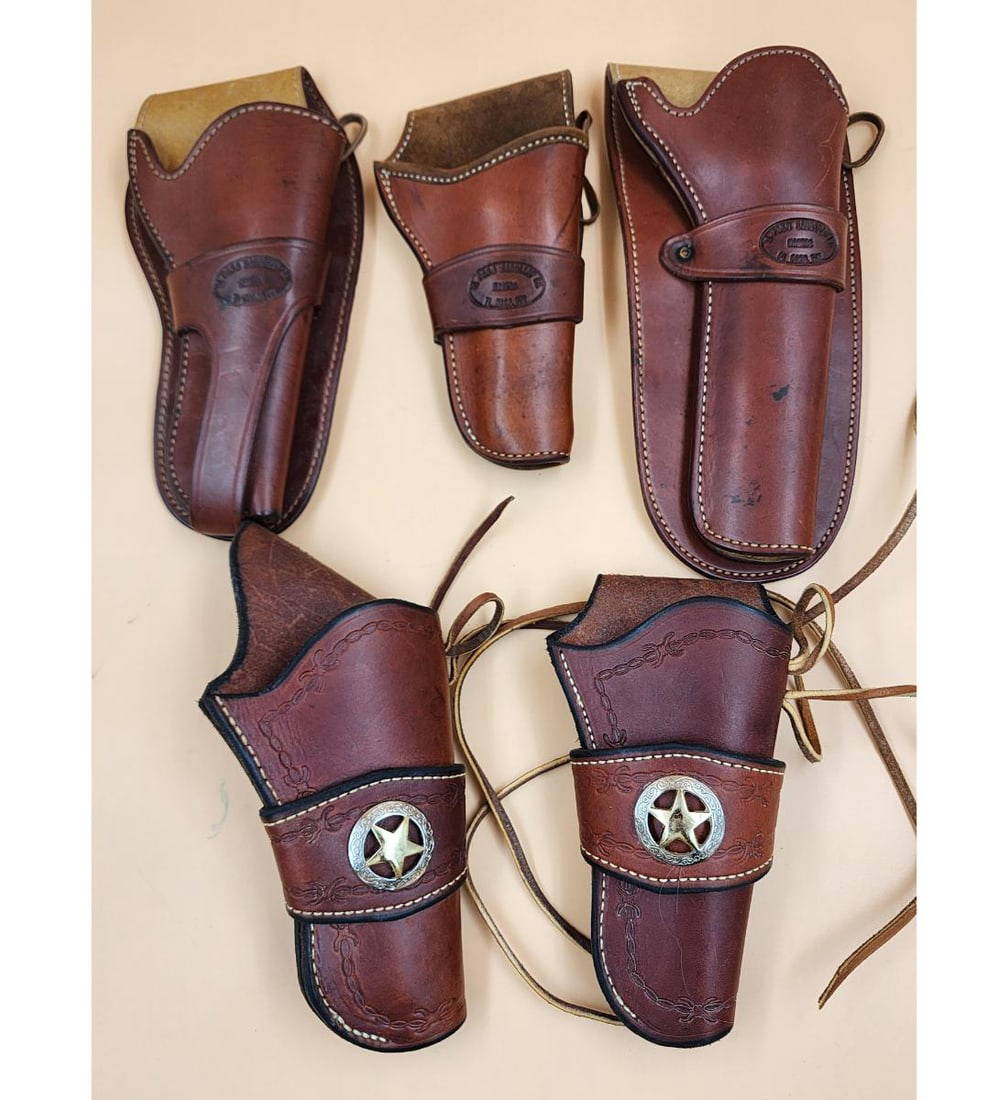 Lot Of 5 Leather Holsters El Paso Saddlery All Nice And Clean Auction
