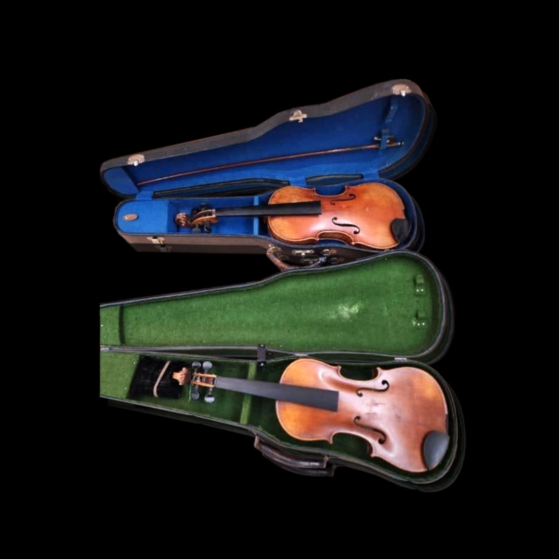 Lot Of 2 Antique Violins No Label On One Other Copy Of A Stratovarius From Czech Rep. (1 of 20)