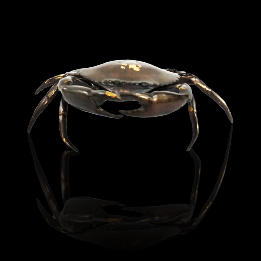 A Fine Old Chinese Gilt Bronze Crab Incense Burner 19th C (1 of 14)