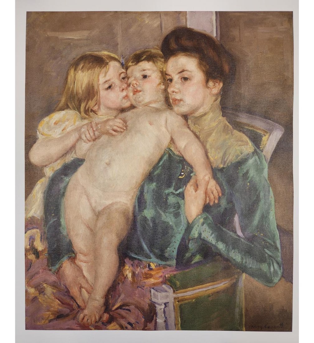 Mary Cassatt 1844-1926 Giclee The Caress 24" X 21" Unframed (1 of 1)