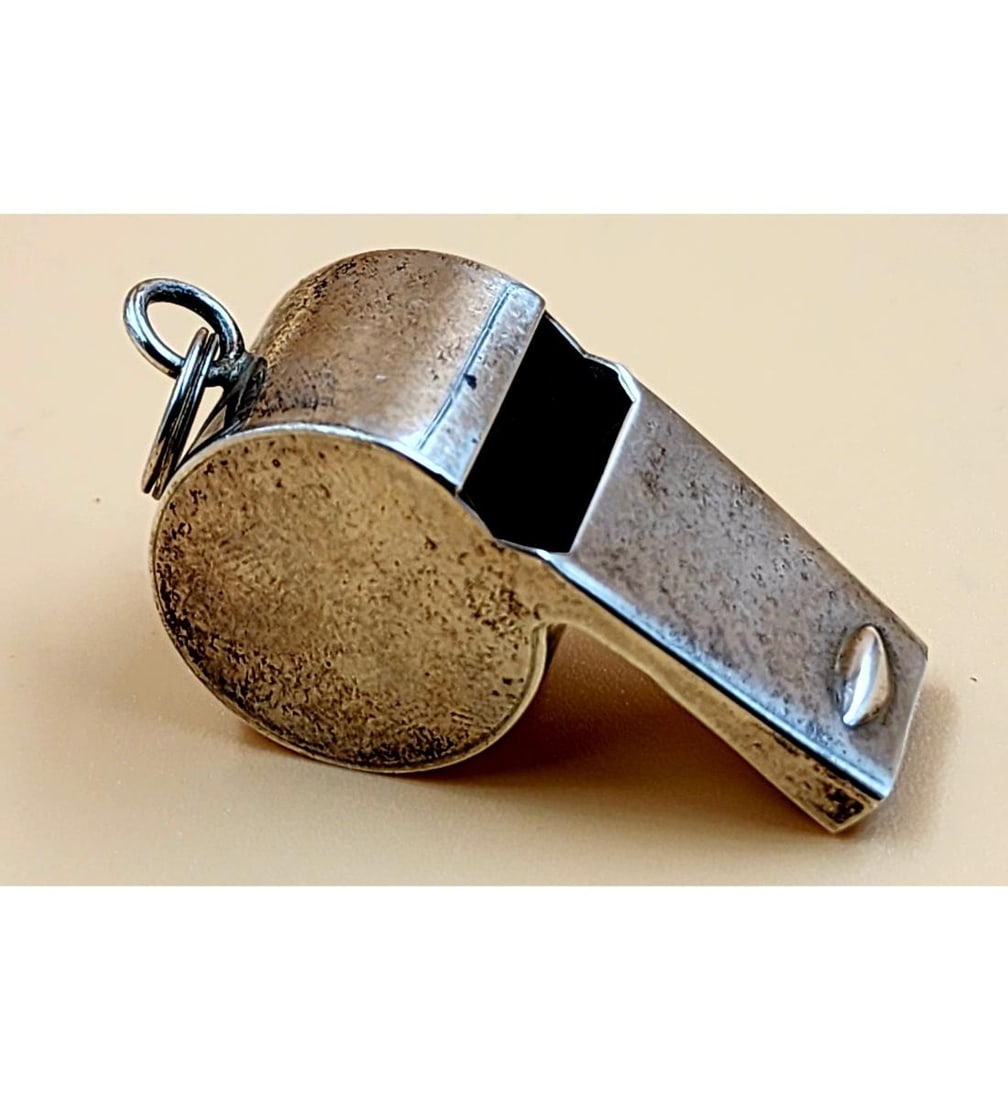 A Tiffany & Co Sterling Silver Whistle 18 Grams: **DUE TO THIS LOT BEING SILVER IT MUST BE PAID VIA BANK WIRE TRANSFER OR CERTIFIED CHECK.** A Tiffany & Co Sterling Silver Whistle. Measure 1 3/4". // Provenance: PRIVATE ESATE CENTRAL FLORIDA. Please