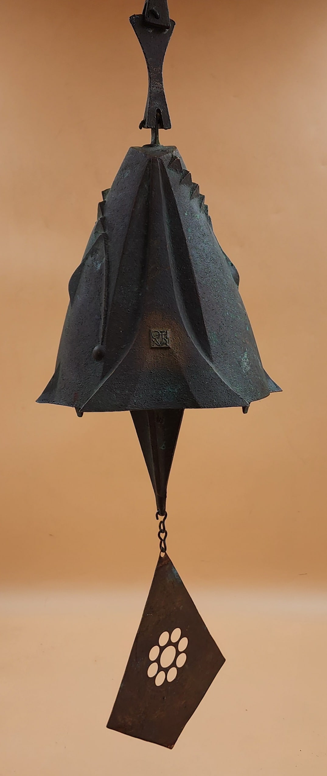 Italian American Paolo Soleri 1919-2013 Monumental Bronze Wind-bell Signed (1 of 14)