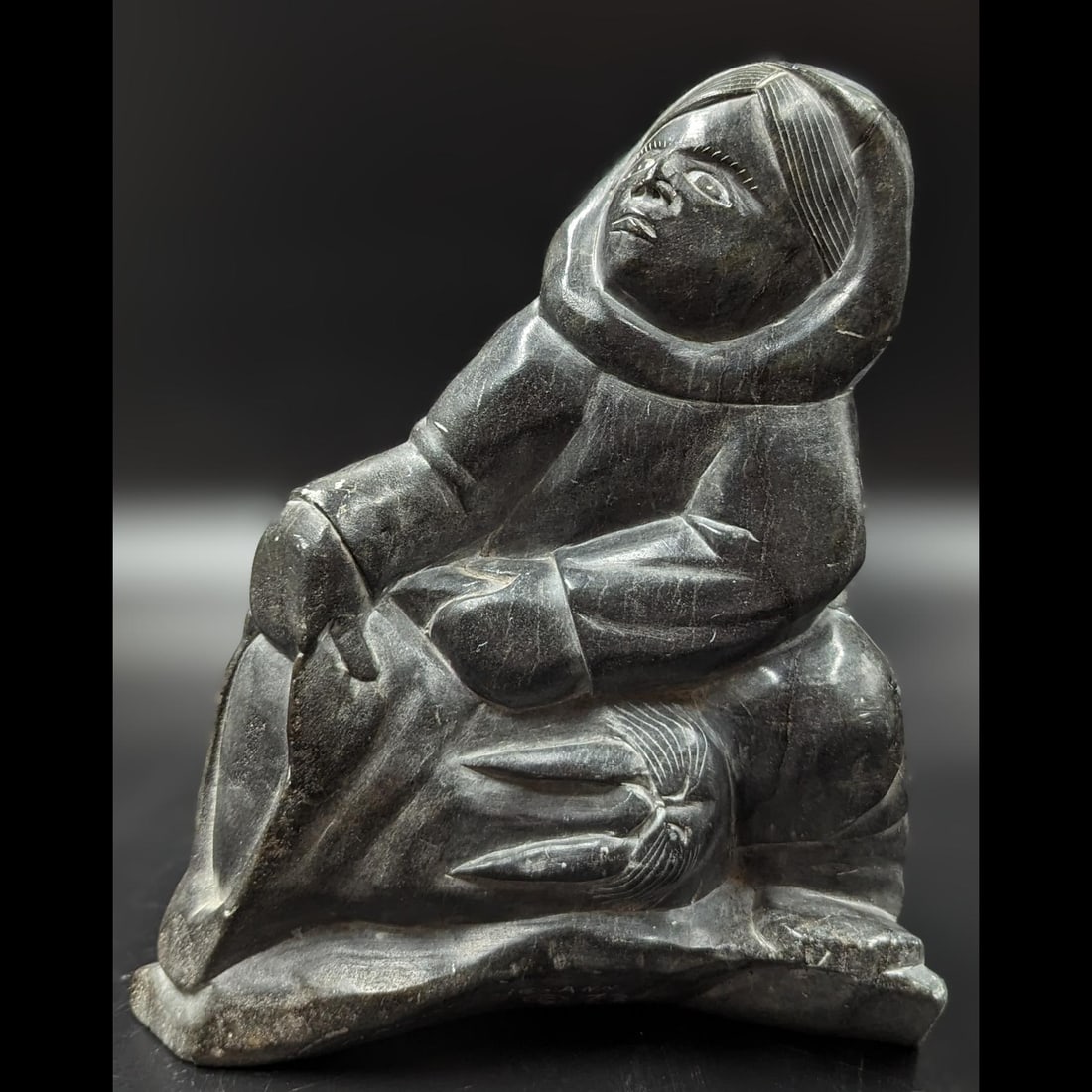 Signed Inuit Carved Sculpture Ann Markossie Canada 1973 (1 of 12)