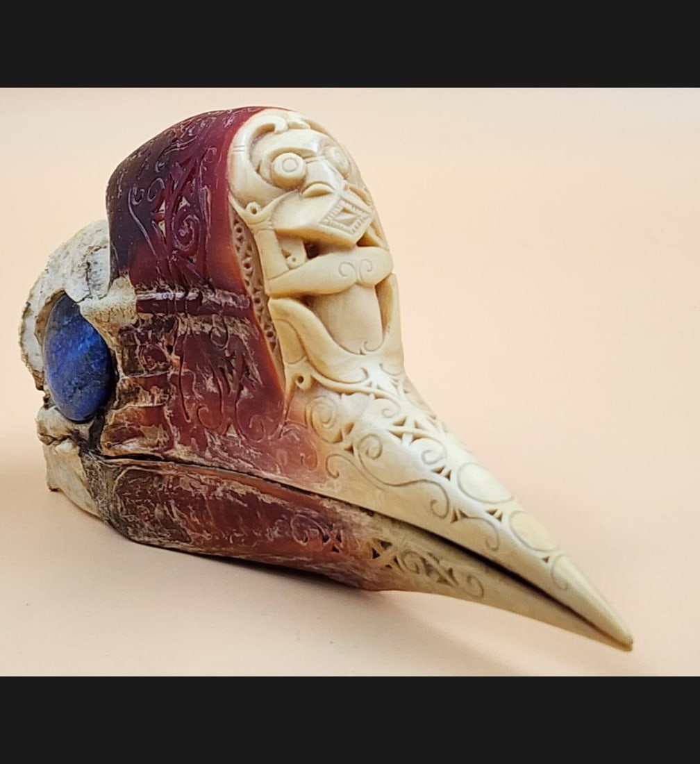 Carved in Relief Bird Skull Tribal (1 of 15)