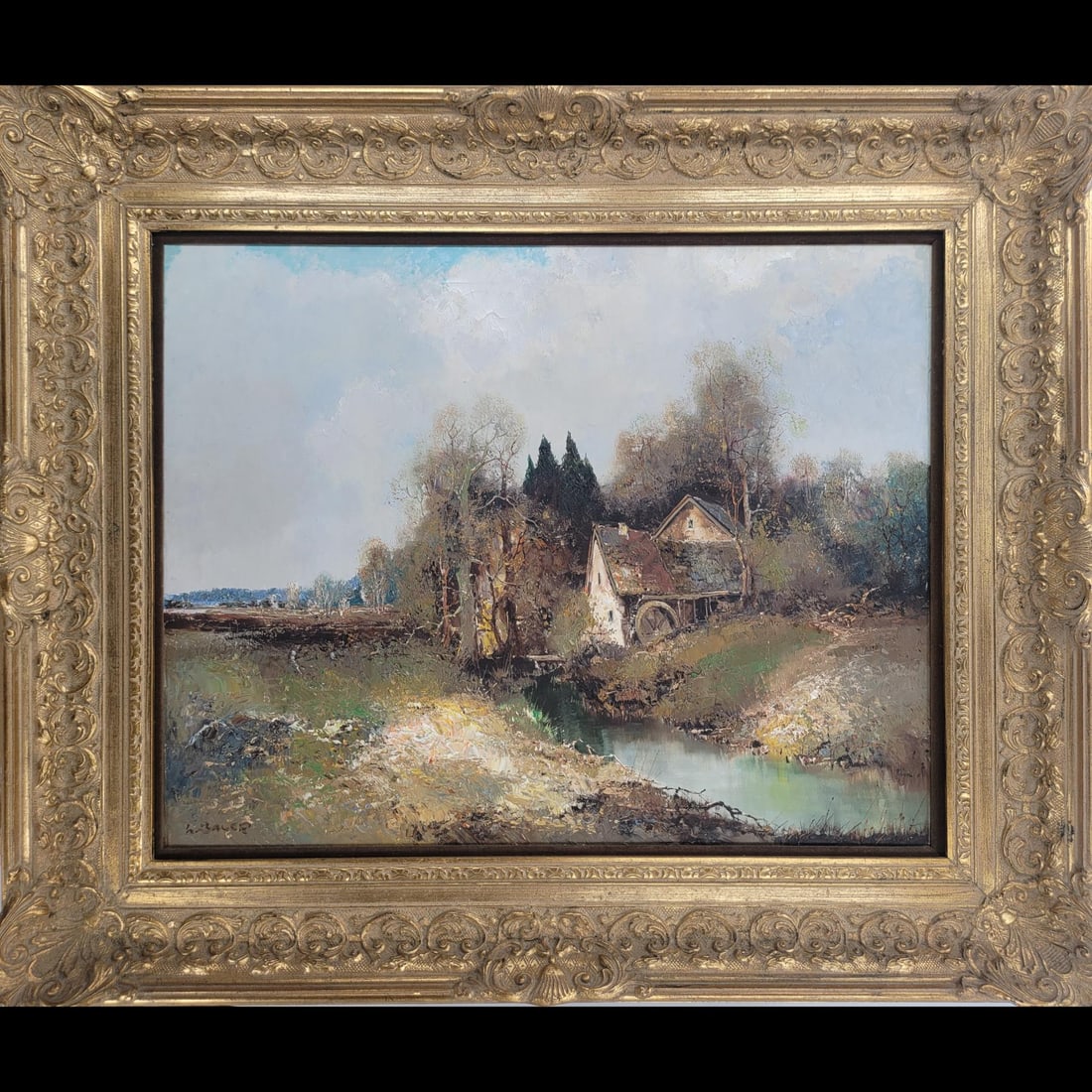 Signed Willi Bauer Landscape Oil On Canvas Painting (1 of 11)