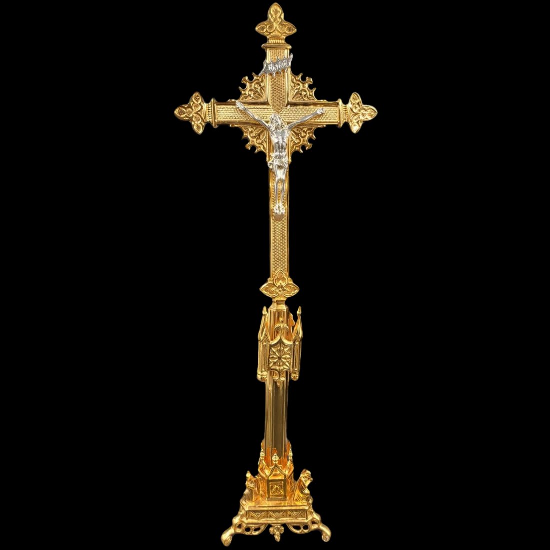 Gilt Bronze Altar Cross (1 of 15)