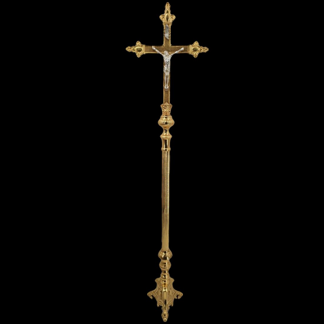 A Large Gilt Bronze Altar Cross (1 of 20)