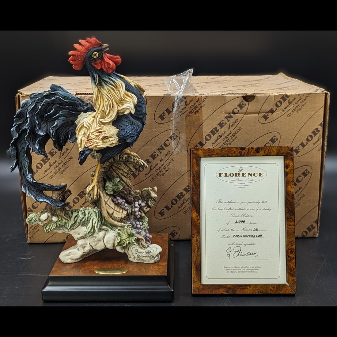 Giuseppe Armani Figurine: Limited Ed. 58/3000 "Morning Call" 742-S With Original Box And COA (1 of 11)