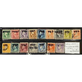 Lot Of 16 Used US General Issues, From 1914-1915, All Washington And Franklin (1 of 7)