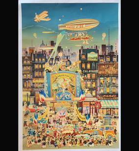 California American-Japanese Hiro Yamagata Born 1948 Wizard D'Oz Pop Art Serigraph: California American-Japanese Hiro Yamagata Born 1948 Wizard D'Oz Pop Art Serigraph. Unframed 33" X 21 3/4". // Provenance: Estate Of Mary Dafoe Gowenlock & Thomas Russel Gowenlock III. Please