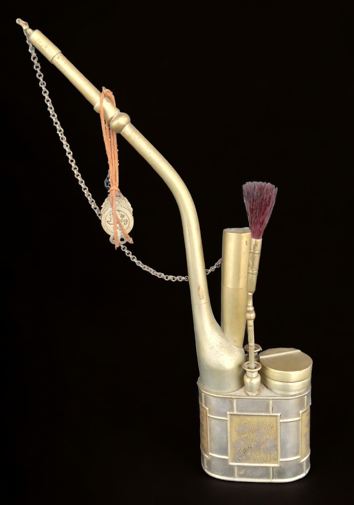 1900-30 Chinese Opium Pipe With Seal Mark And Calligraphy (1 of 13)