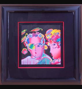 Peter Max Serigraph (American, b. 1937) Zero in Love, Pencil Signed And Numbered: Peter Max (American, b. 1937) Zero in Love, Pencil Signed And Numbered. Frame Measure 23" X 23", Sight 18.5" X 18.5". // Provenance: Private New Jersey Estate. Please carefully read our terms of