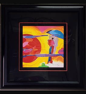 Peter Max Serigraph (American, b. 1937) New Moon, Pencil Signed And Numbered: Peter Max (American, b. 1937) New Moon, Pencil Signed And Numbered. Frame Measure 23" X 23", Sight 18.5" X 18.5". // Provenance: Private New Jersey Estate. Please carefully read our terms of sale,