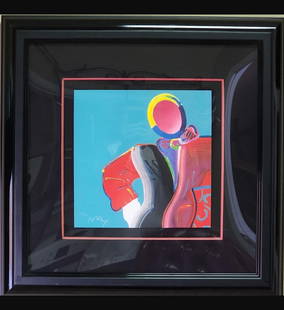 Peter Max Serigraph (American, b. 1937) Dega Man?, Pencil Signed And Numbered: Peter Max (American, b. 1937) Dega Man? , Pencil Signed And Numbered. Frame Measure 23" X 23", Sight 18.5" X 18.5". // Provenance: Private New Jersey Estate. Please carefully read our terms of sale,