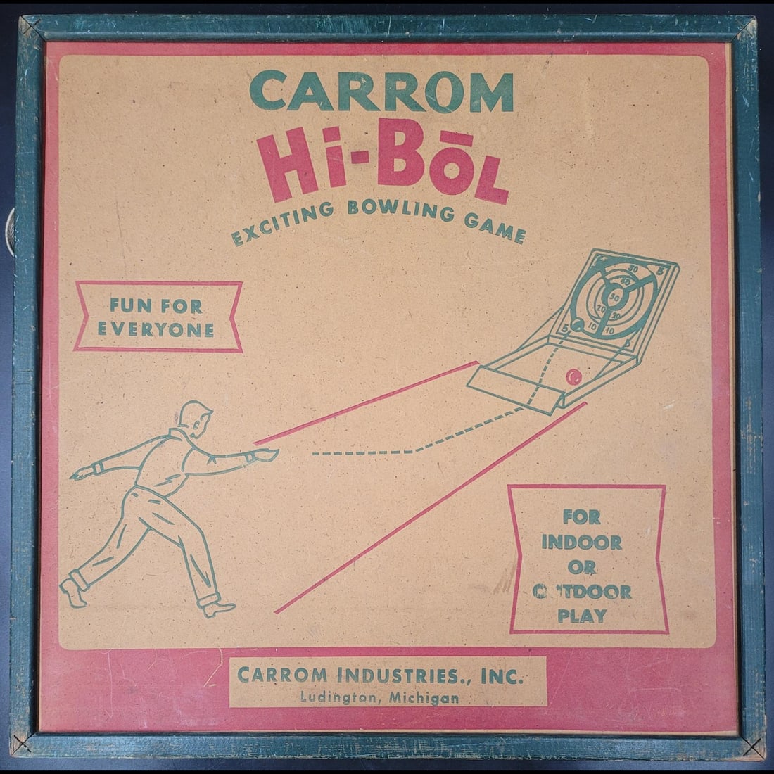 Carrom Industries Bowling Game: Carrom Industries Bowling Game. measures approx. 21" X 21" || Please carefully read our terms of sale, shipping information, and request any condition reports or photos prior to placing a bid. Any con