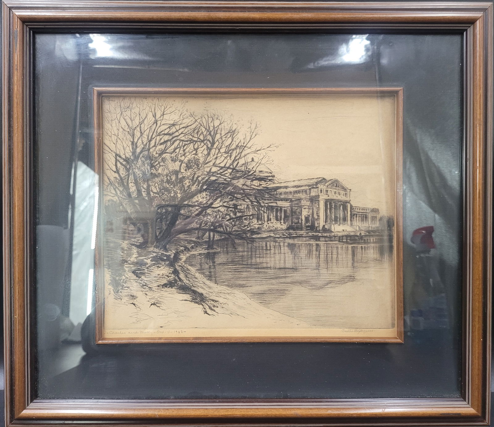 Signed Bertha B. Jacques Etching 1928 (1 of 7)