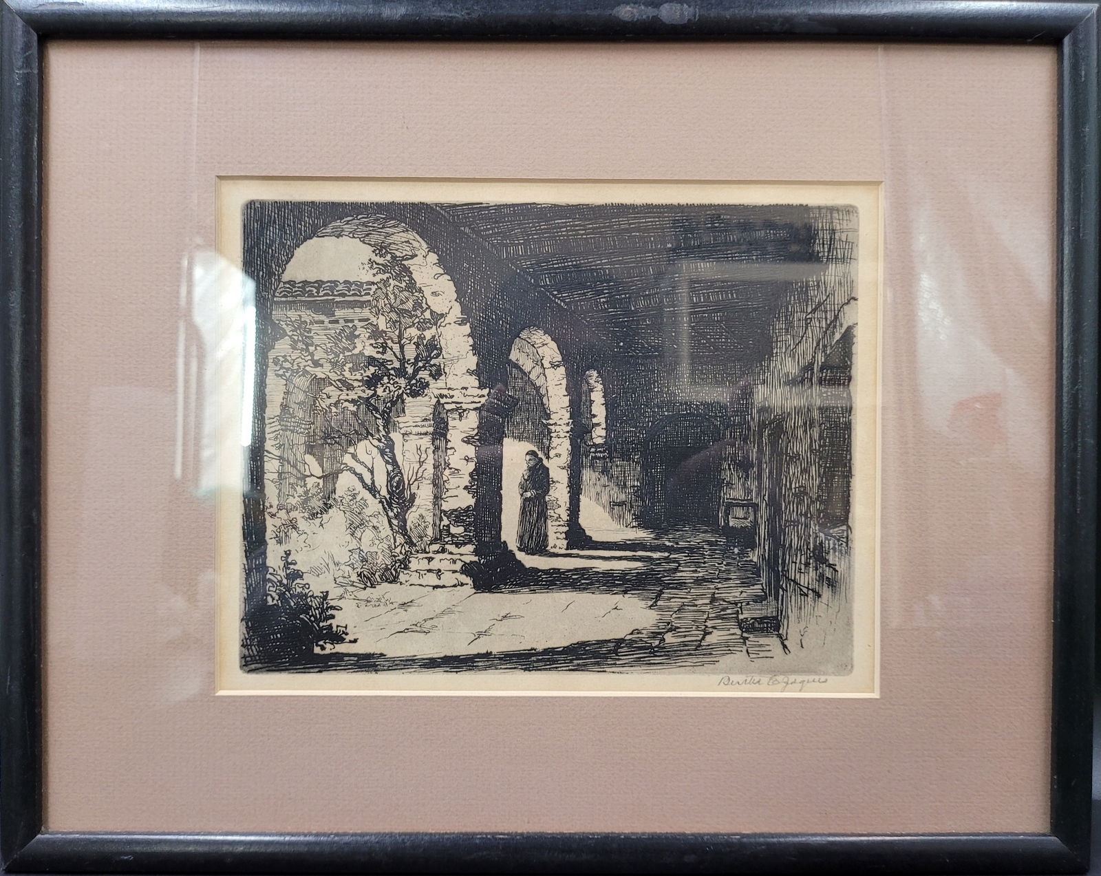 Signed Bertha B. Jacques Etching (1 of 7)