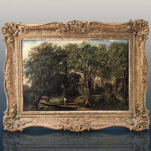 Signed William Hart (Scottish/American, 1823-1894) Oil On Canvas Landscape Painting: Signed William Hart (Scottish/American, 1823-1894) Oil On Canvas Landscape Painting . Measures approx. 18 1/4" X 24 1/4", Sight measures approx. 12" X 18". Please note the frame is damaged, see pics.