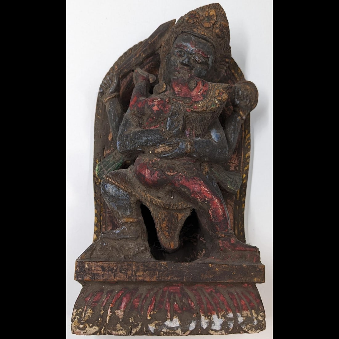 Very Rare Antique Tibetan Woodcarving Of Manjusri And A Consort: Very Rare Antique Tibetan Woodcarving Of Manjusri And A Consort. Measures approx. 11" X 7". || >>>RBFineArts CFL Inc. Shipping, Payment & Auction Policies<<< !!!DUE TO A RECENT INCREASE IN FRAUDULENT 