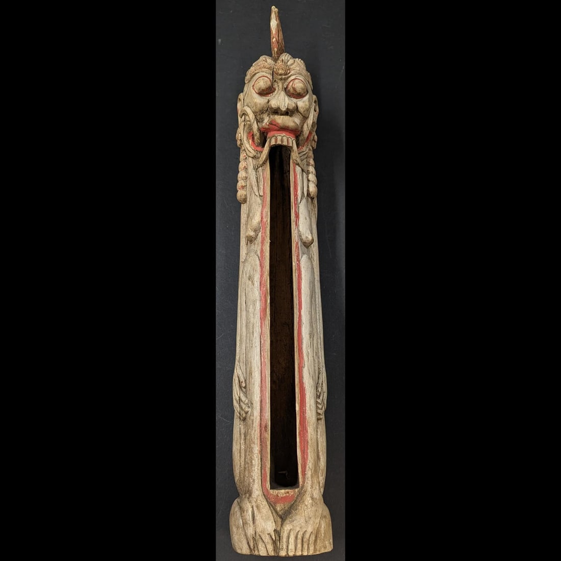 Fine Antique Balinese Slit Drum From Indonesia: Fine Antique Balinese Slit Drum From Indonesia. Measures approx. 18" long. || >>>RBFineArts CFL Inc. Shipping, Payment & Auction Policies<<< !!!DUE TO A RECENT INCREASE IN FRAUDULENT ACTIVITIES FROM B