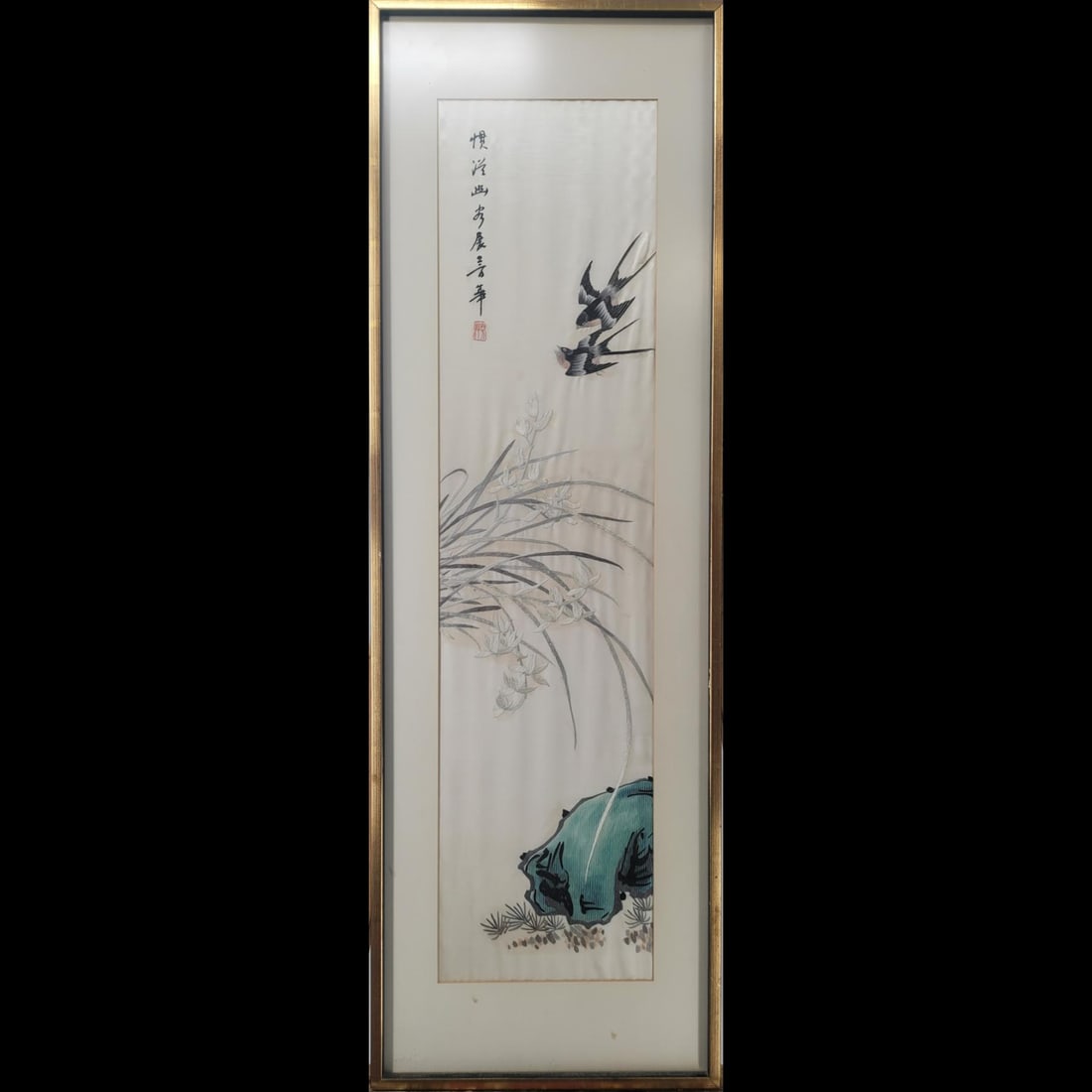 Framed Chinese Fine Silk Embroidery (1 of 9)