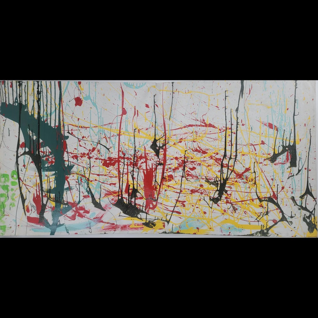 Large Signed Abstract Acrylic On Canvas (1 of 10)