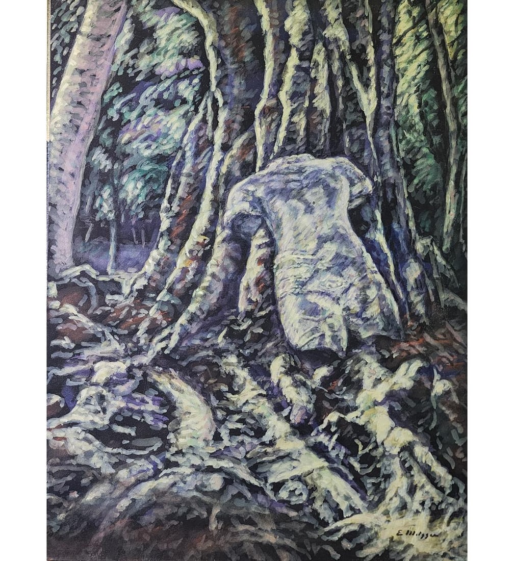 American Brazillian Evelyn Borchard Metzger 1911-2007 Painting On Board Signed: American Brazillian Evelyn Borchard Metzger 1911-2007 Painting On Board Signed. Measure 32" X 24" Unframed. Provenance: Private Collection From A Florida Estate. Please carefully read our terms of sal