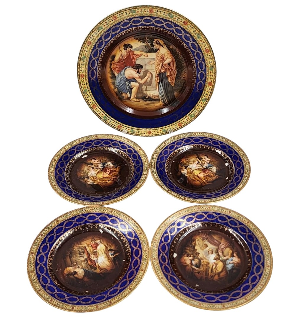 Set Of 5 Royal Vienna Style Cabinet Plates (1 of 10)