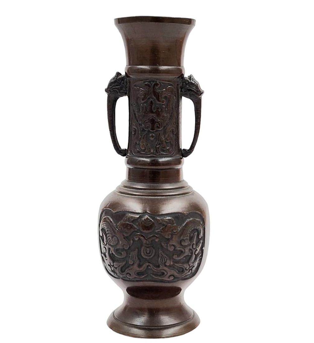 19th C Japanese Bronze Vase (1 of 12)