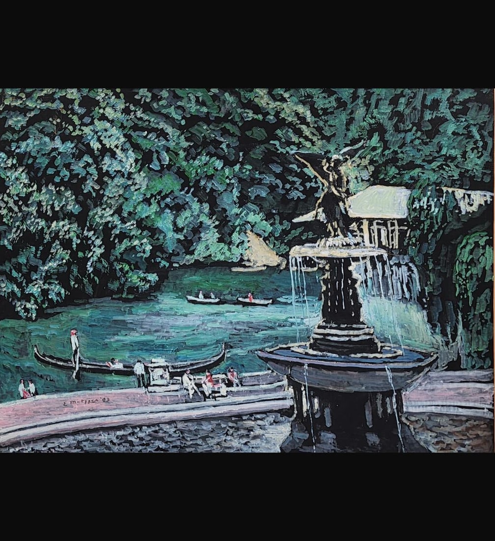 American Brazillian Evelyn Borchard Metzger 1911-2007 Painting On Board Signed: American Brazillian Evelyn Borchard Metzger 1911-2007 Painting On Board Signed. Measure 23 3/4" X 31 3/4". Provenance: Private Collection From A Florida Estate. Please carefully read our terms of sale