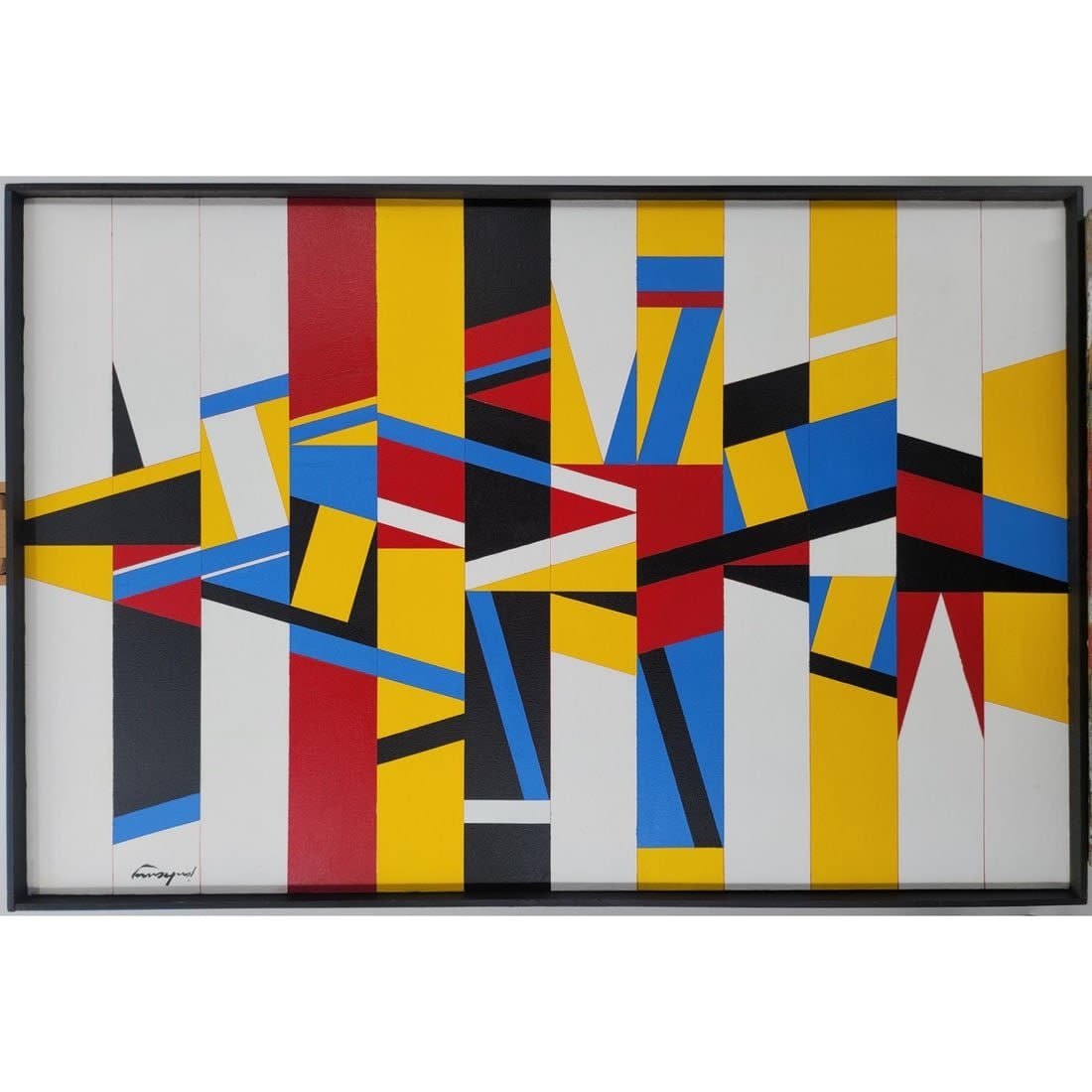 Jon Henry 1916-90 O/C Painting Titled "Prism #9" 1988: ***RE-LISTED DUE TO BUYER NOT PAYING*** Estate Fresh American, Pennsylvania, New York, Florida Jon Henry 1916-90 O/C Painting Titled "Prism #9" 1988. PROVENANCE: Private Estate Gainesville FL Directly