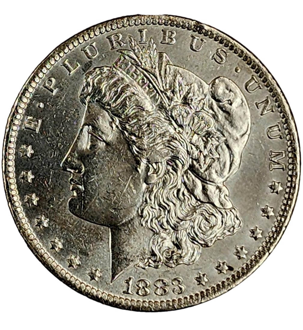 1883 O Morgan Silver Dollar Ungraded Mostly Pristine Almost Uncirculated (1 of 2)