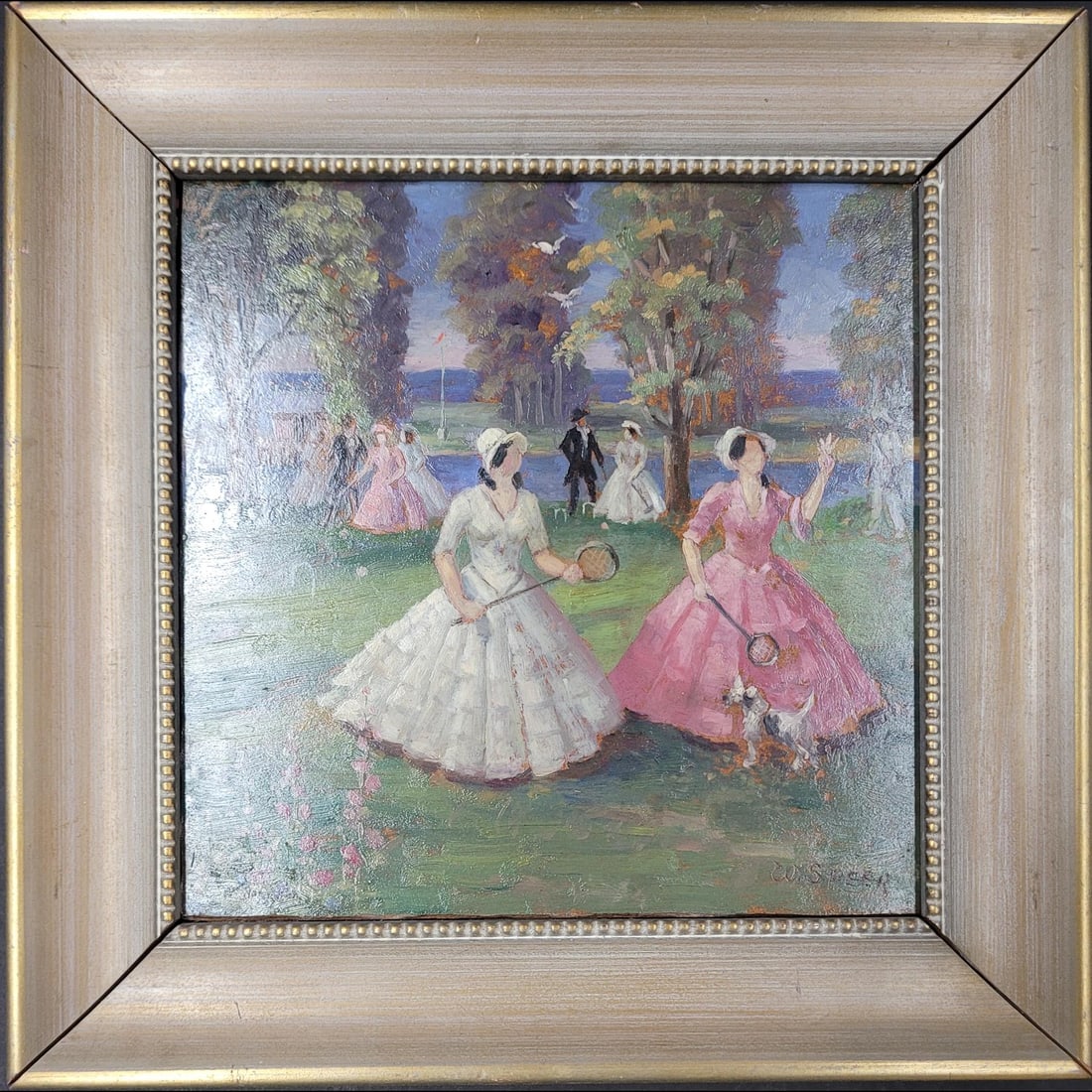 William Speer Signed Oil On Board With Unsigned Painting In Frame (1 of 15)