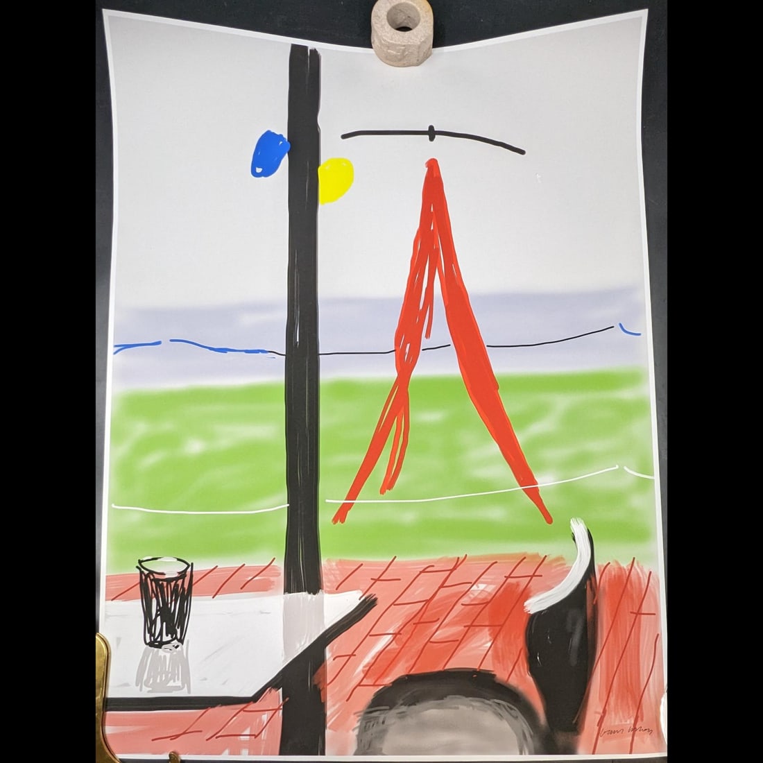 Hand Signed David Hockney "iPad Drawing" Offset Lithograph (1 of 10)