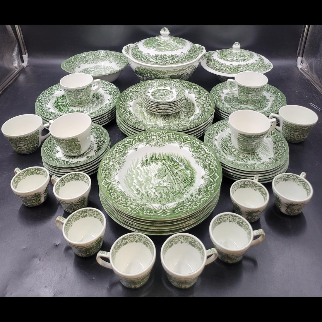 61 Pc Set Of Staffordshire England Grindley Homeland Pottery Dish set (1 of 17)