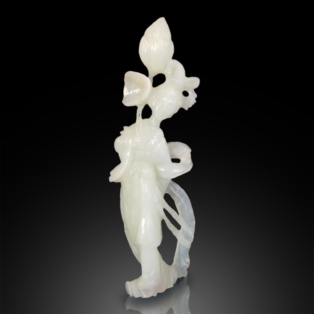 Late 19th Century Chinese Jade Figure 18.5 Cm: Late 19th Century Chinese Jade Figure 18.5 Cm. >>>RBFineArts CFL Inc. Shipping, Payment & Auction Policies<<< !!!DUE TO A RECENT INCREASE IN FRAUDULENT ACTIVITIES FROM BUYERS IN OUR AUCTIONS THE BELOW